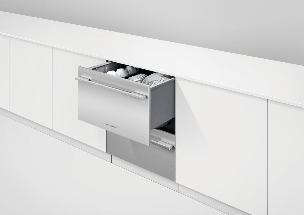 A picture of a Fisher & Paykel Double Dishdrawer integrated in a kitchen island