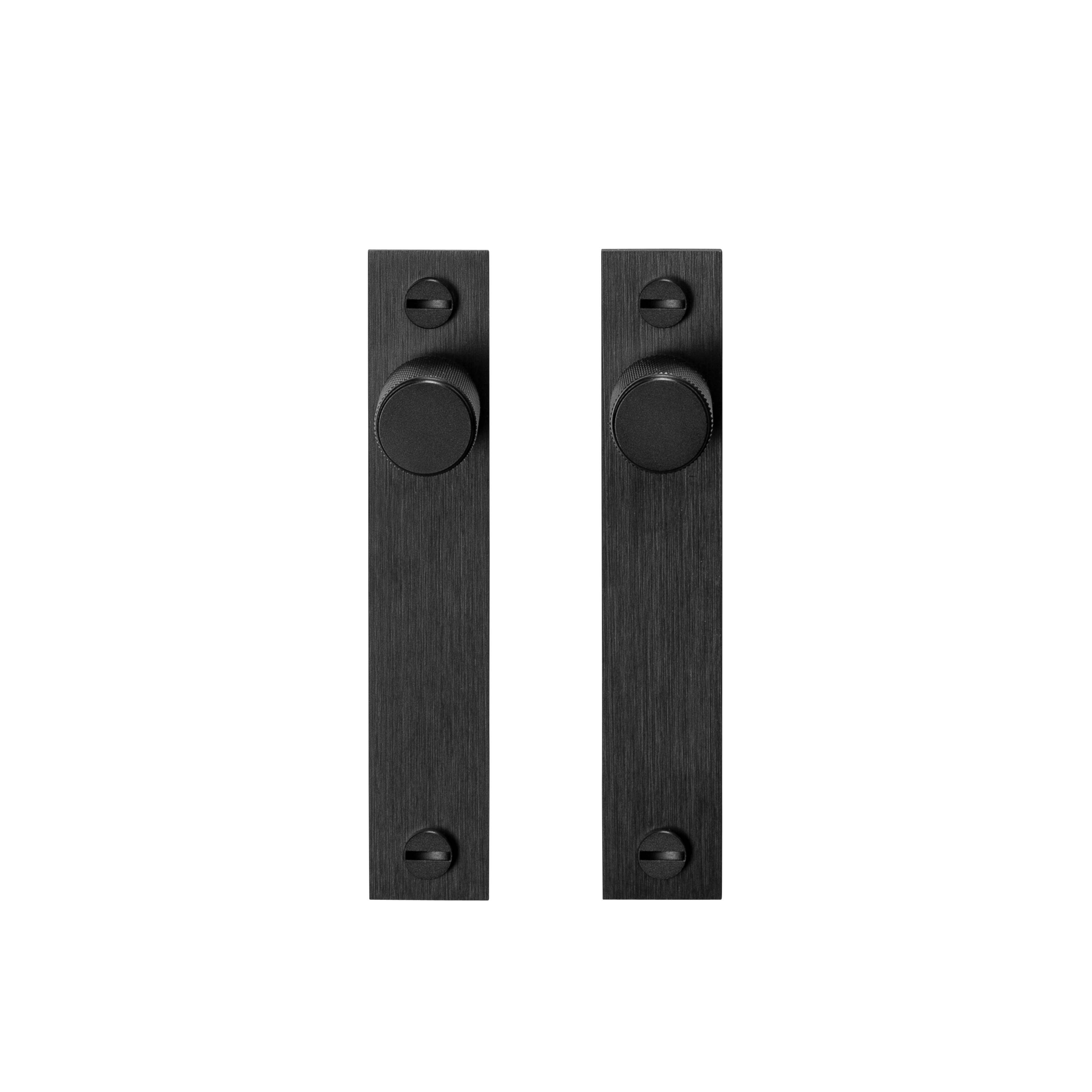 Furniture knob plate cross - black