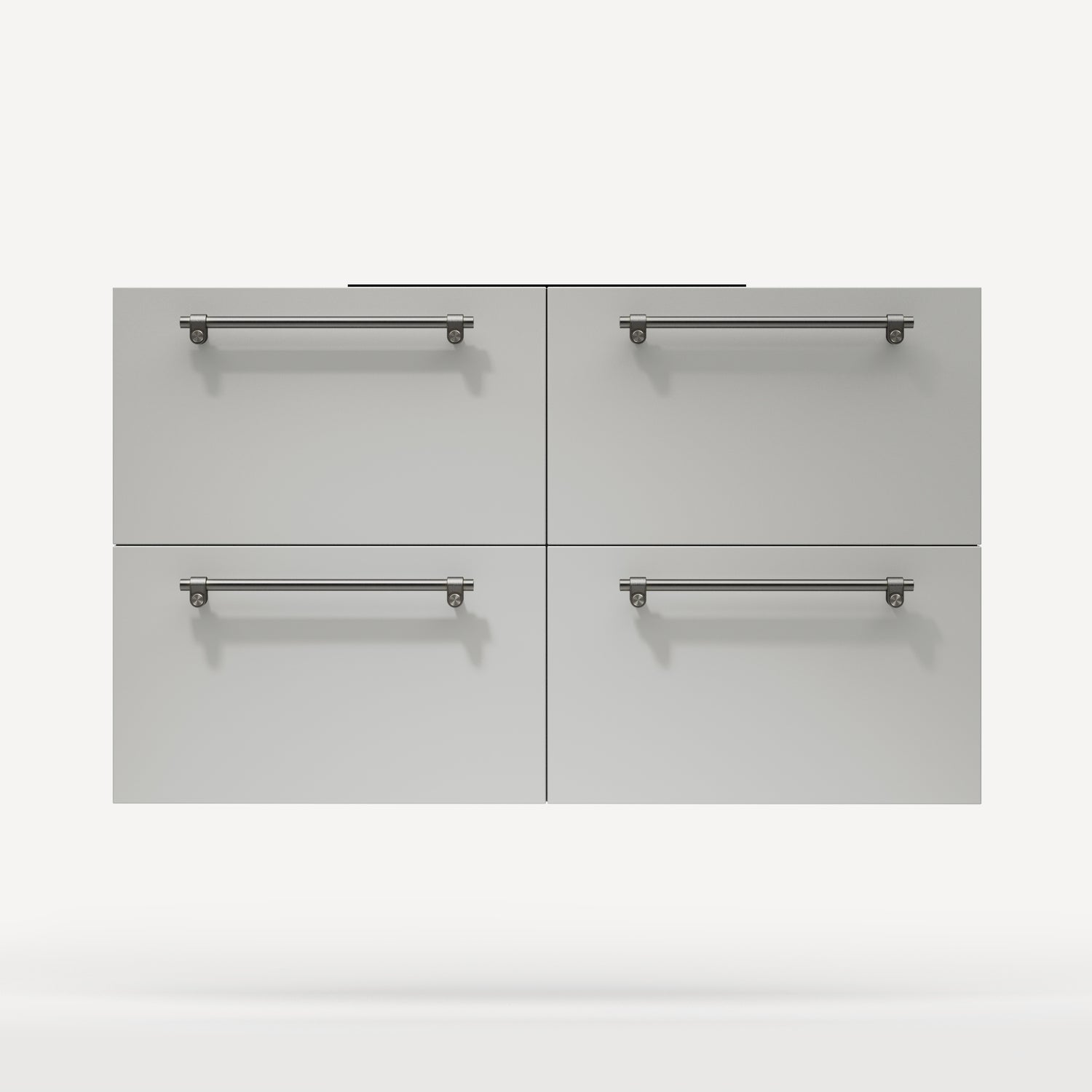 Skab med fire skuffer forberedt til stor induktionskogeplade