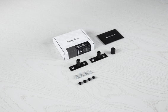 MØBELKNOP / PLATE / LINEAR / SORT