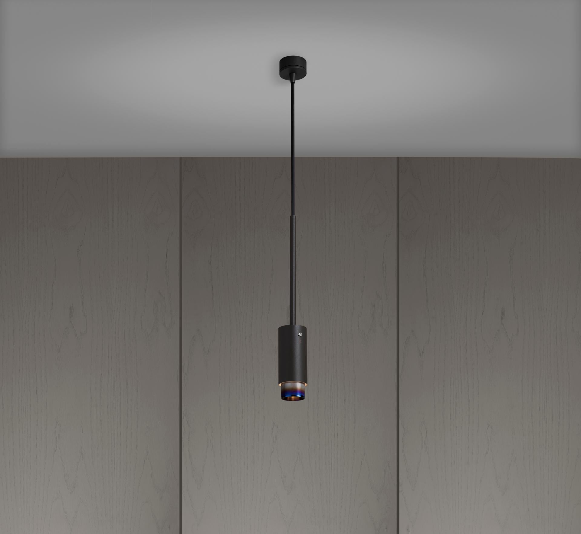 Buster & Punch exhaust pendant linear graphite burnt steel