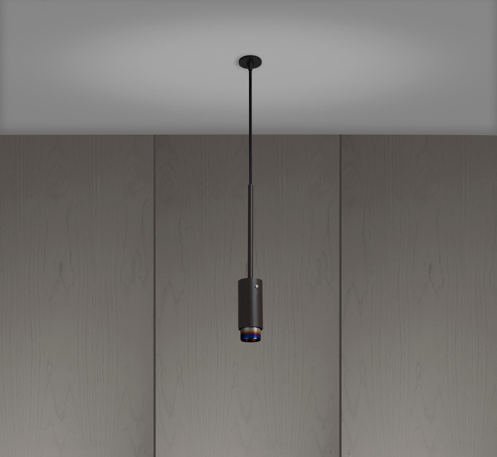 Buster & Punch exhaust pendant linear graphite burnt steel