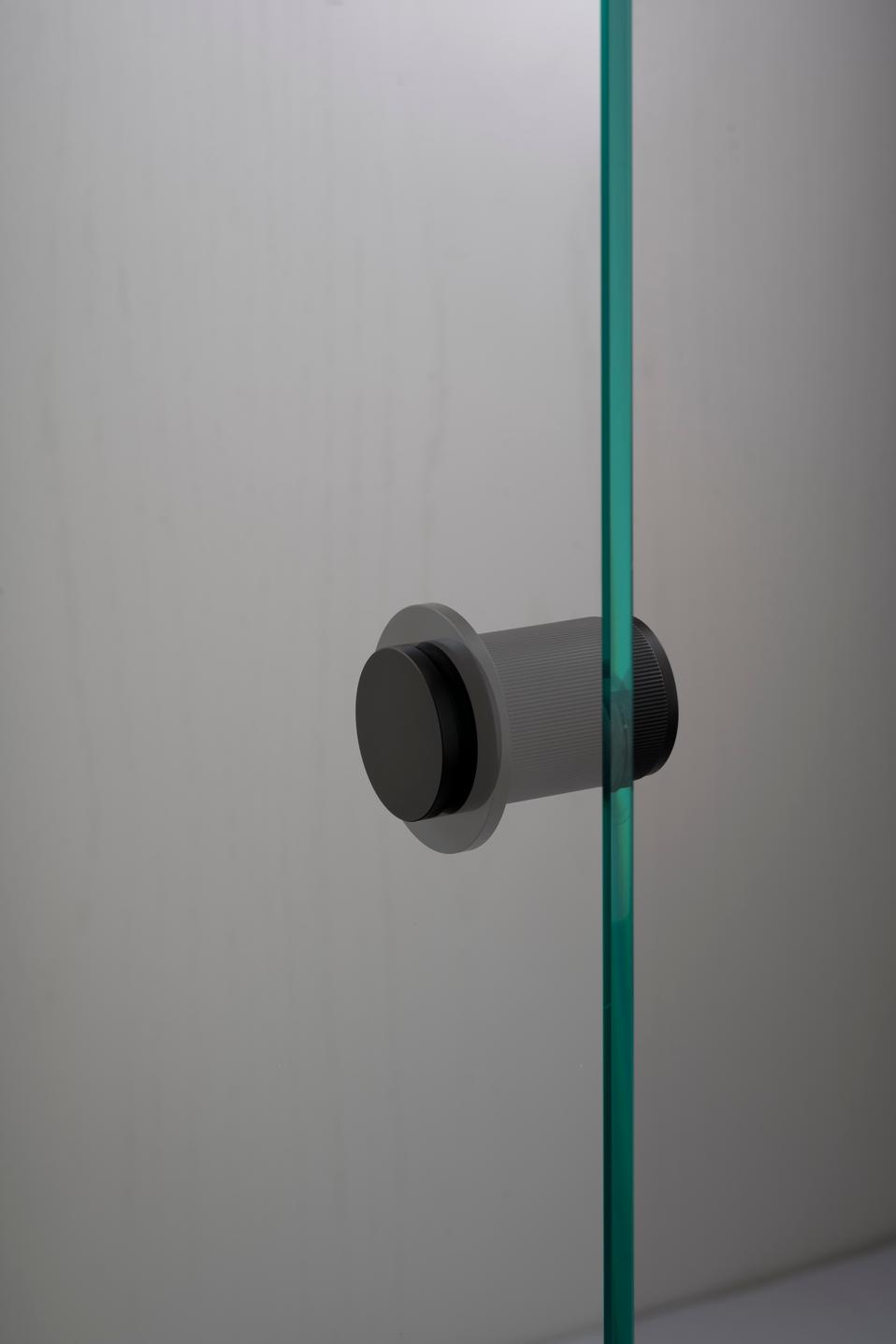 FAST DØRKNOP / 1-SIDET / LINEAR / SVEJSER SORT