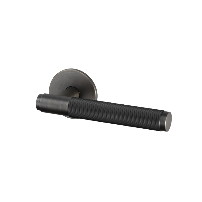 DØRHÅNDTAG SÆT / CROSS / RØGET BRONZE