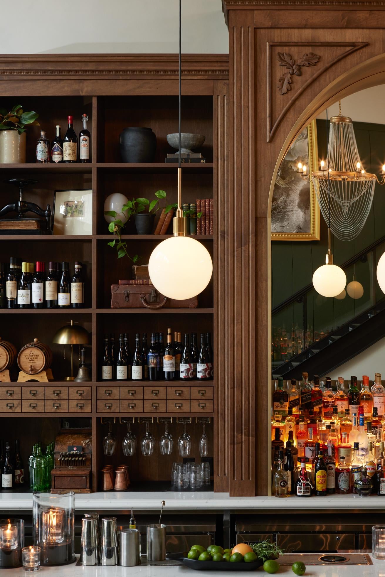 FORKED PENDEL / GLOBE / OPAL / MESSING