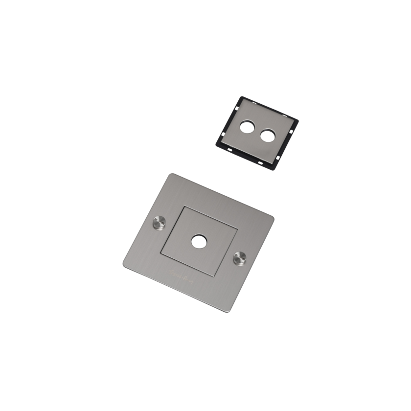 1G wall plate / With infills / Steel