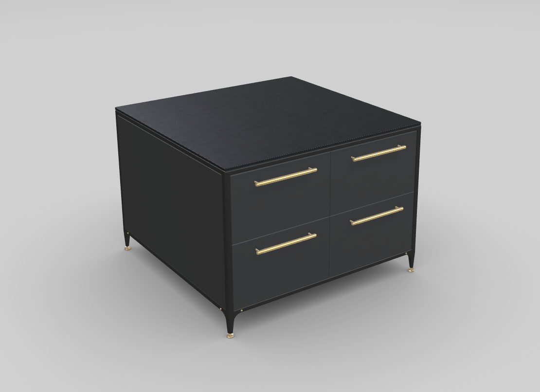Buster & Punch kitchen Island Unit 1262mm x 1250mm off black