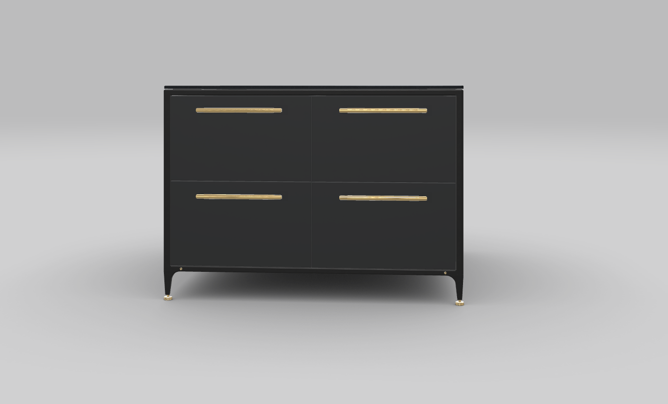 Buster & Punch kitchen Island Unit 1262mm x 1250mm off black