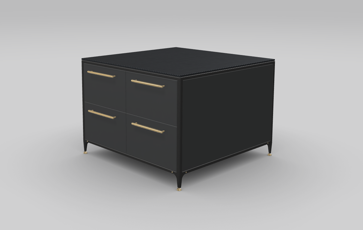 Buster & Punch kitchen Island Unit 1262mm x 1250mm off black