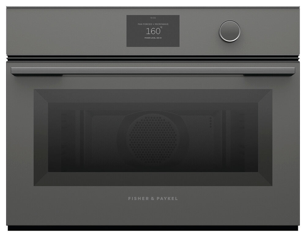 Fisher & Paykel OM60NMTDG1 60cm Series 9 Minimal Compact Combi-Microwave Oven Grey