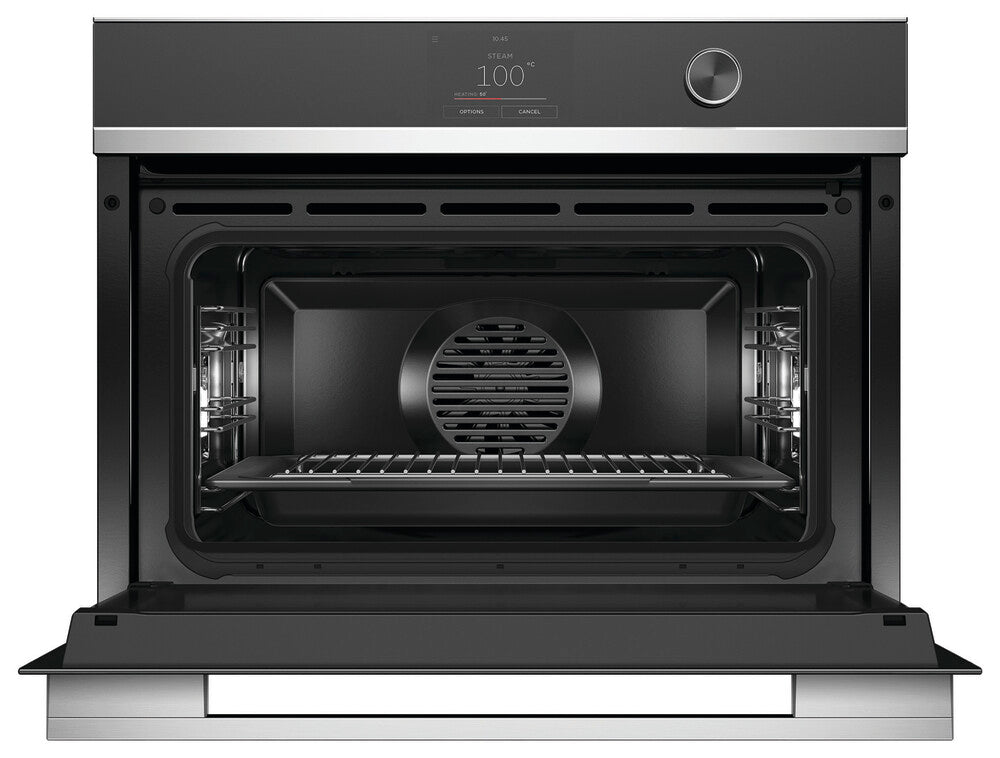 Fisher & Paykel OS60NDTDX1 60cm Series 9 Moderne Kompakt Combi-Steam Ovn Sort og Stål