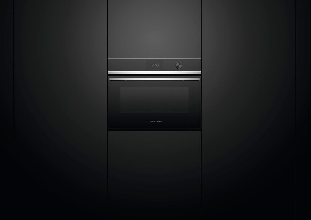 Fisher & Paykel OS60NDTDX1 60cm Series 9 Moderne Kompakt Combi-Steam Ovn Sort og Stål