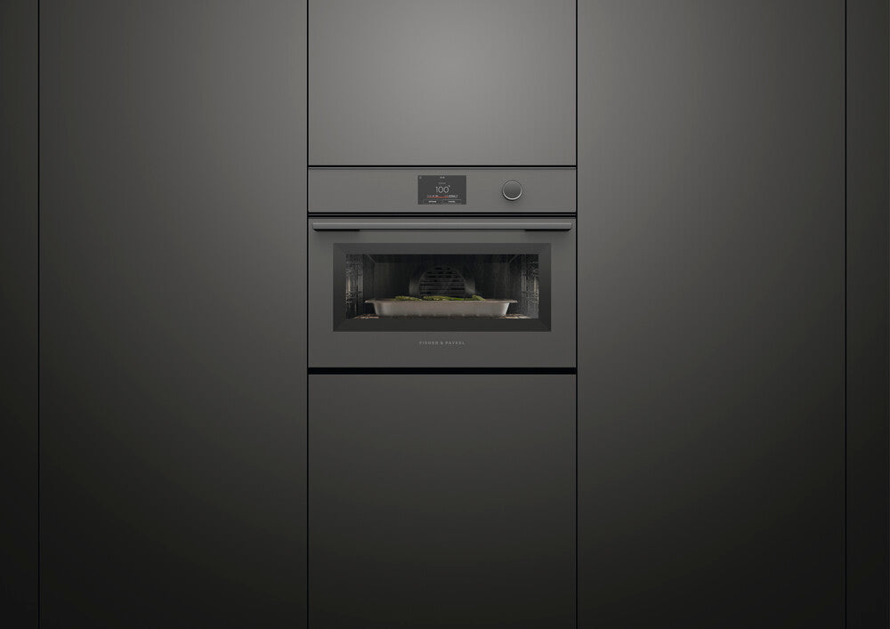 Fisher & Paykel OS60NMTDG1 60cm Series 9 Minimal Compact Combi-Steam Ovn Grå
