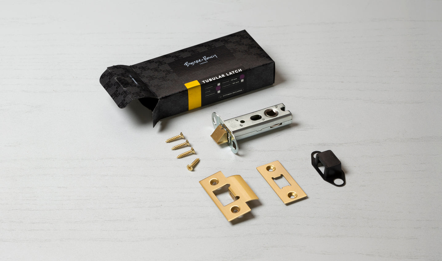 TUBELÅS / DØRHÅNDTAG / 57MM / MESSING