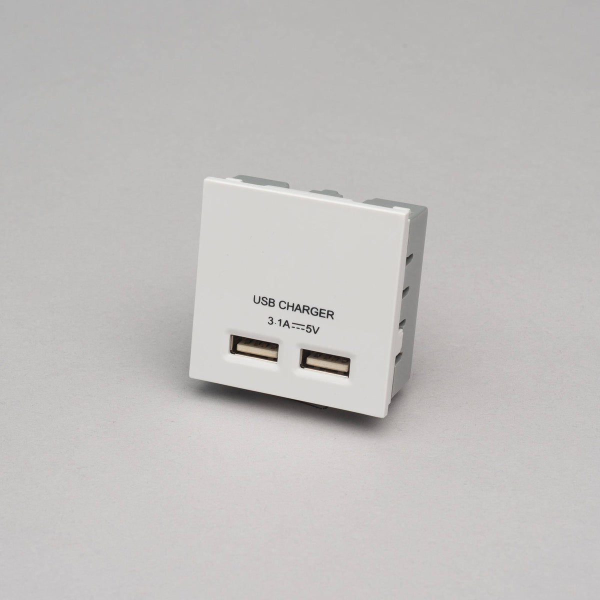 Buster + Punch USB charger module / USB A + A / 50 mm in White