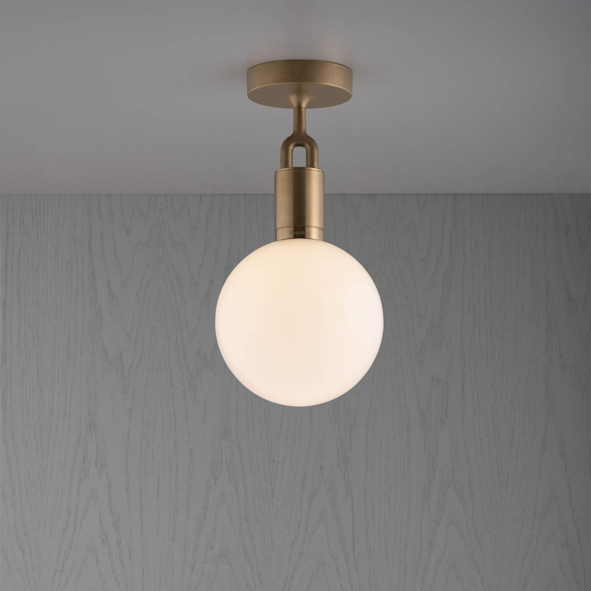 Buster + Punch Forked Ceiling / Linear / Globe / Opal / Medium / Brass