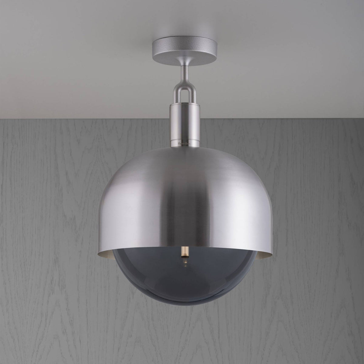 Buster + Punch Forked Ceiling / Linear / Shade / Globe / Smoked / Large / Steel