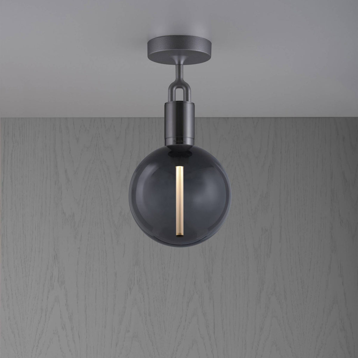 Buster + Punch Forked Ceiling / Linear / Globe / Smoked / Medium / Gun Metal