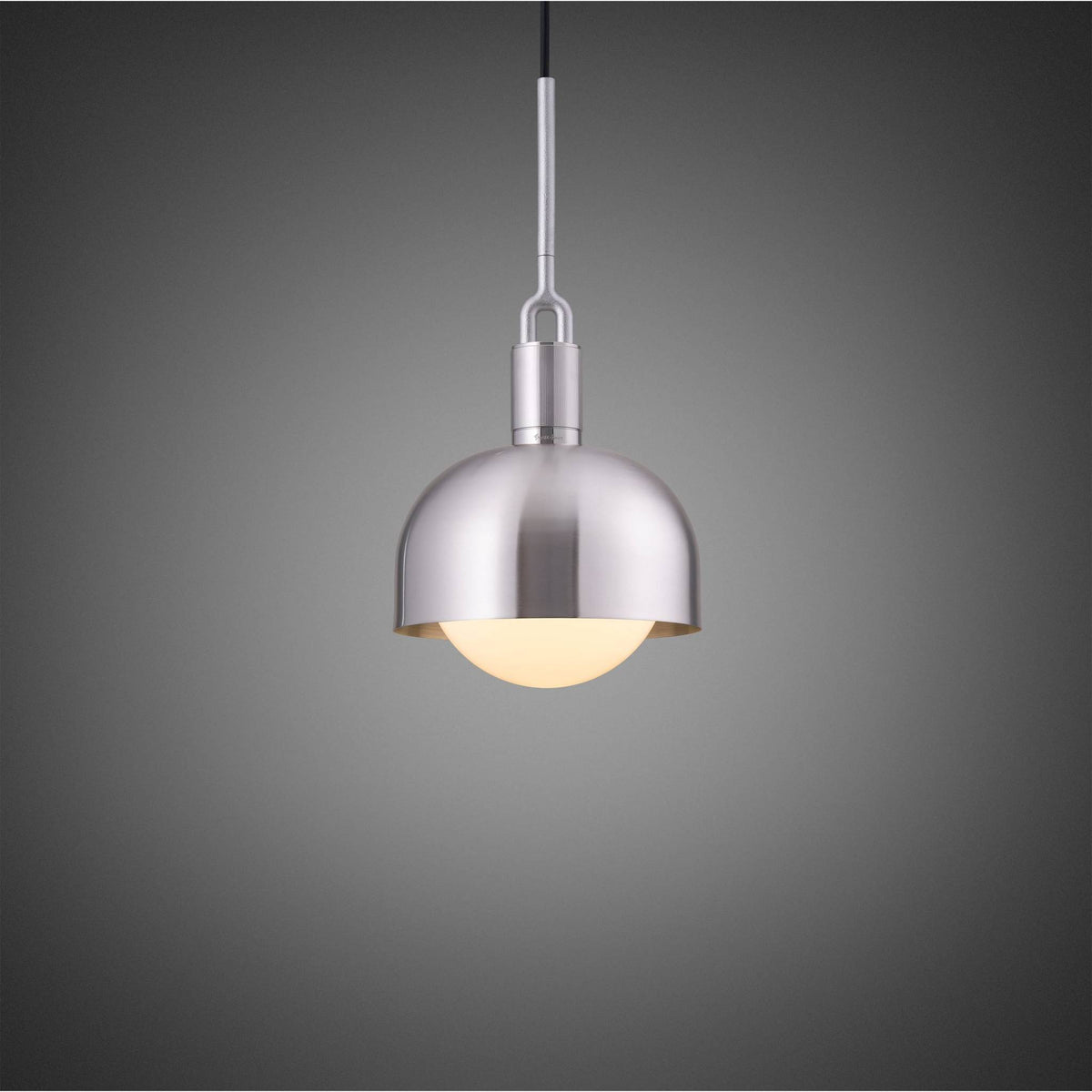 Buster + Punch Forked Pendant / Linear / Shade / Globe / Opal / Medium / Steel