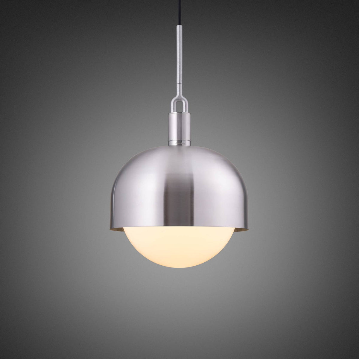 Buster + Punch Forked Pendant / Linear / Shade / Globe / Opal / Large / Steel