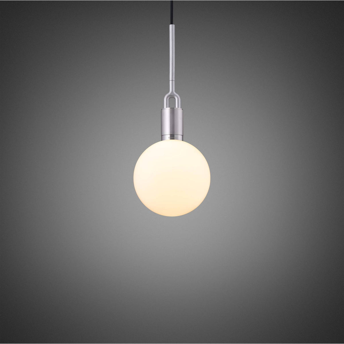 Buster + Punch Forked Pendant / Linear / Globe / Opal / Medium / Steel