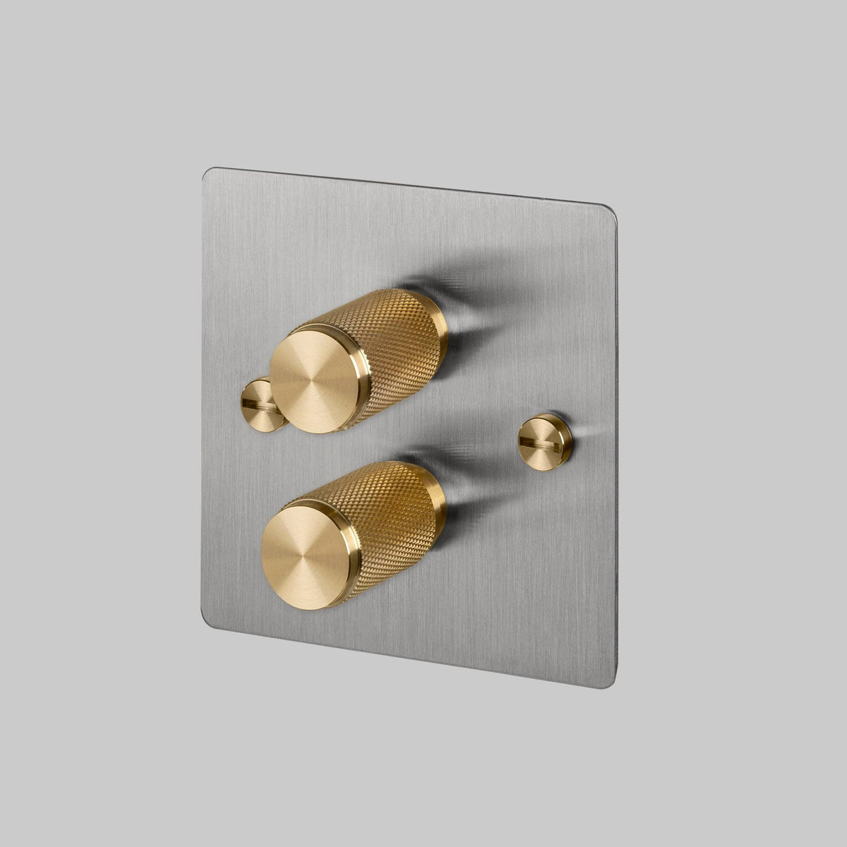 Buster + Punch 2G Cross dimmer – Steel / Brass
