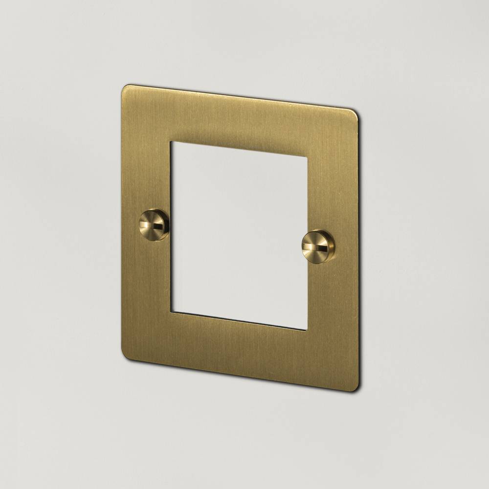 Buster + Punch Euro Plate / 1G / 50 mm / 2 modules – Brass