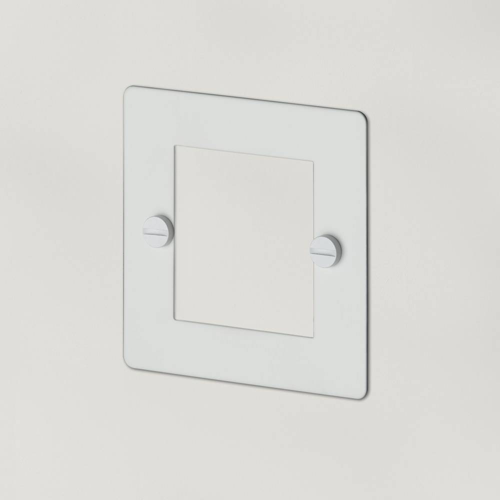 Buster + Punch Euro Plate / 1G / 50 mm / 2 modules – White