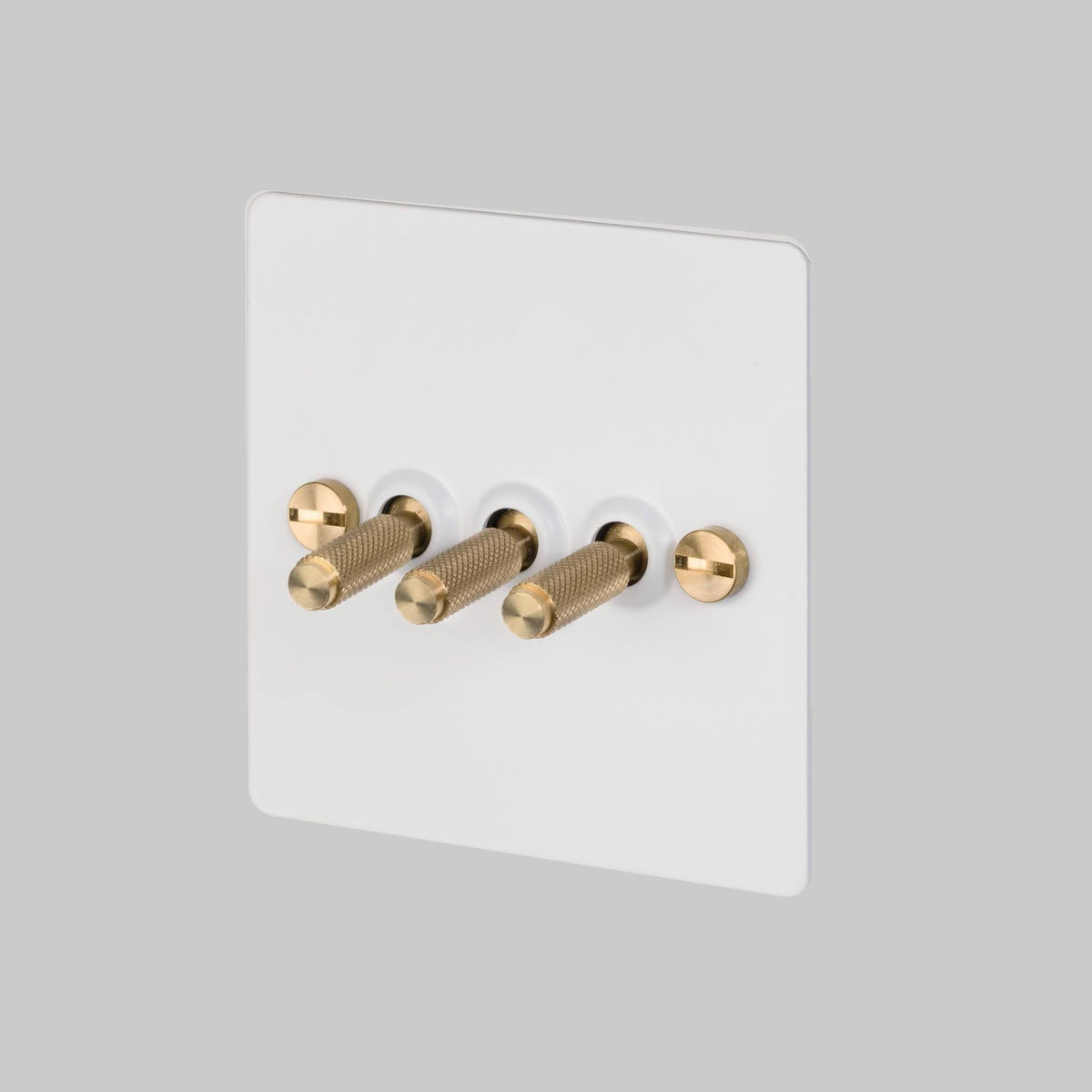 Buster + Punch 3G toggle switch / Cross / White / Brass