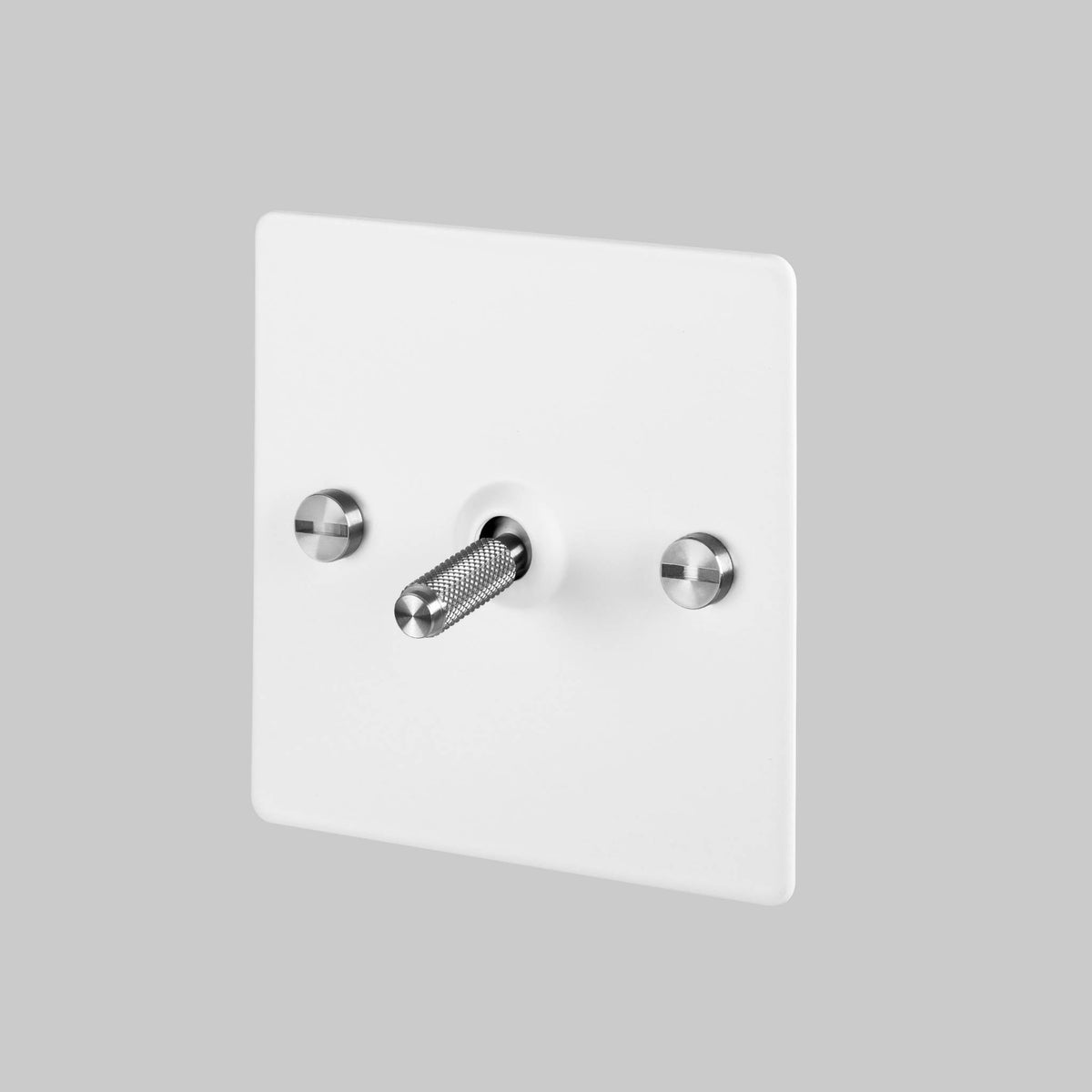 Buster + Punch 1G intermediate toggle switch / Cross / White / Steel