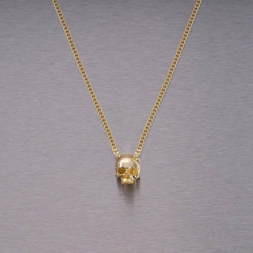 Skull necklace / Travis Barker – Gold