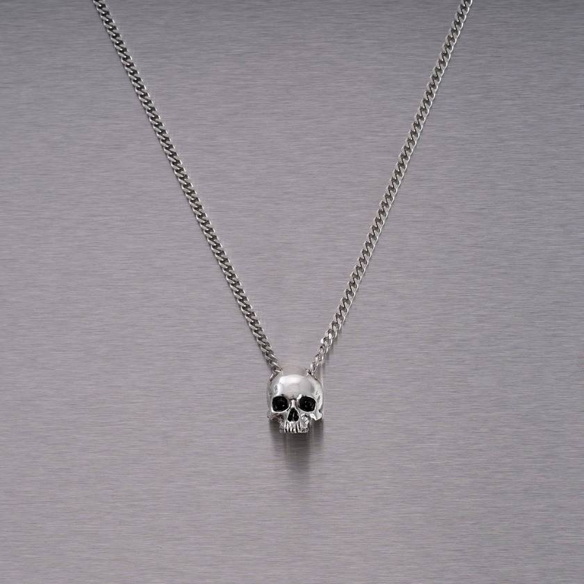 Skull necklace / Travis Barker – Silver