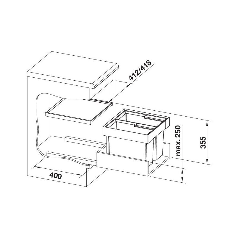 BLANCO FLEXON II 45/2 waste system