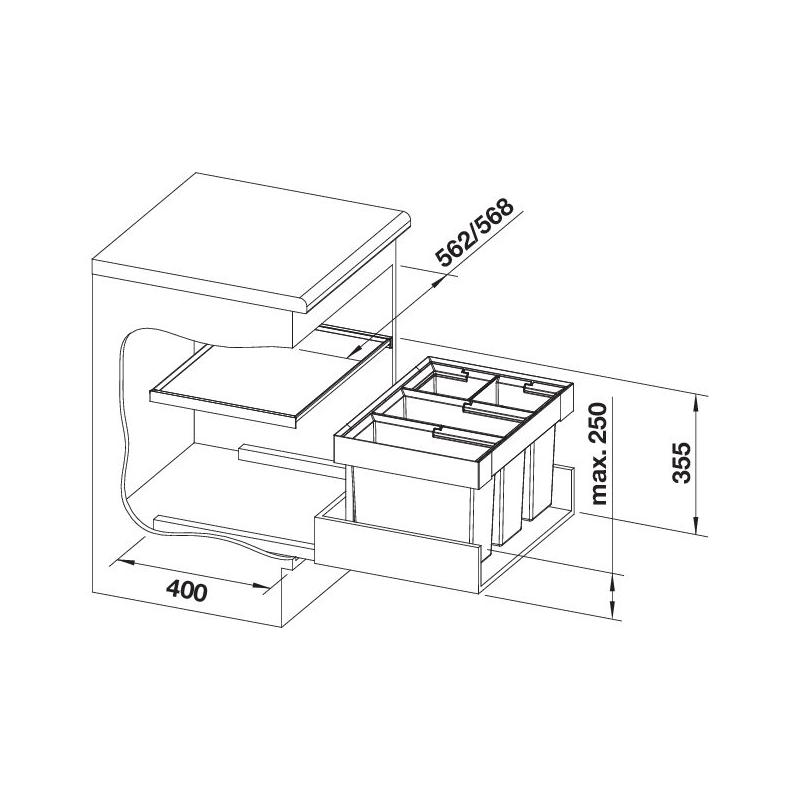 BLANCO FLEXON II 60 waste system