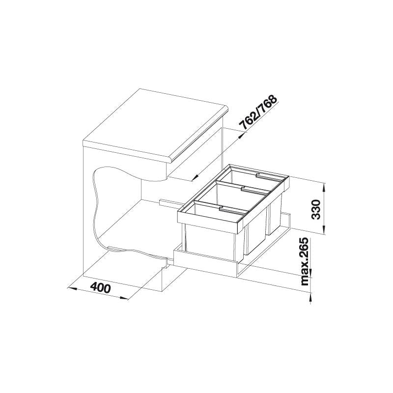 BLANCO FLEXON II 80/3 Low waste system