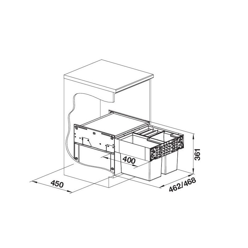 BLANCO SELECT II 50/3 affaldssortere
