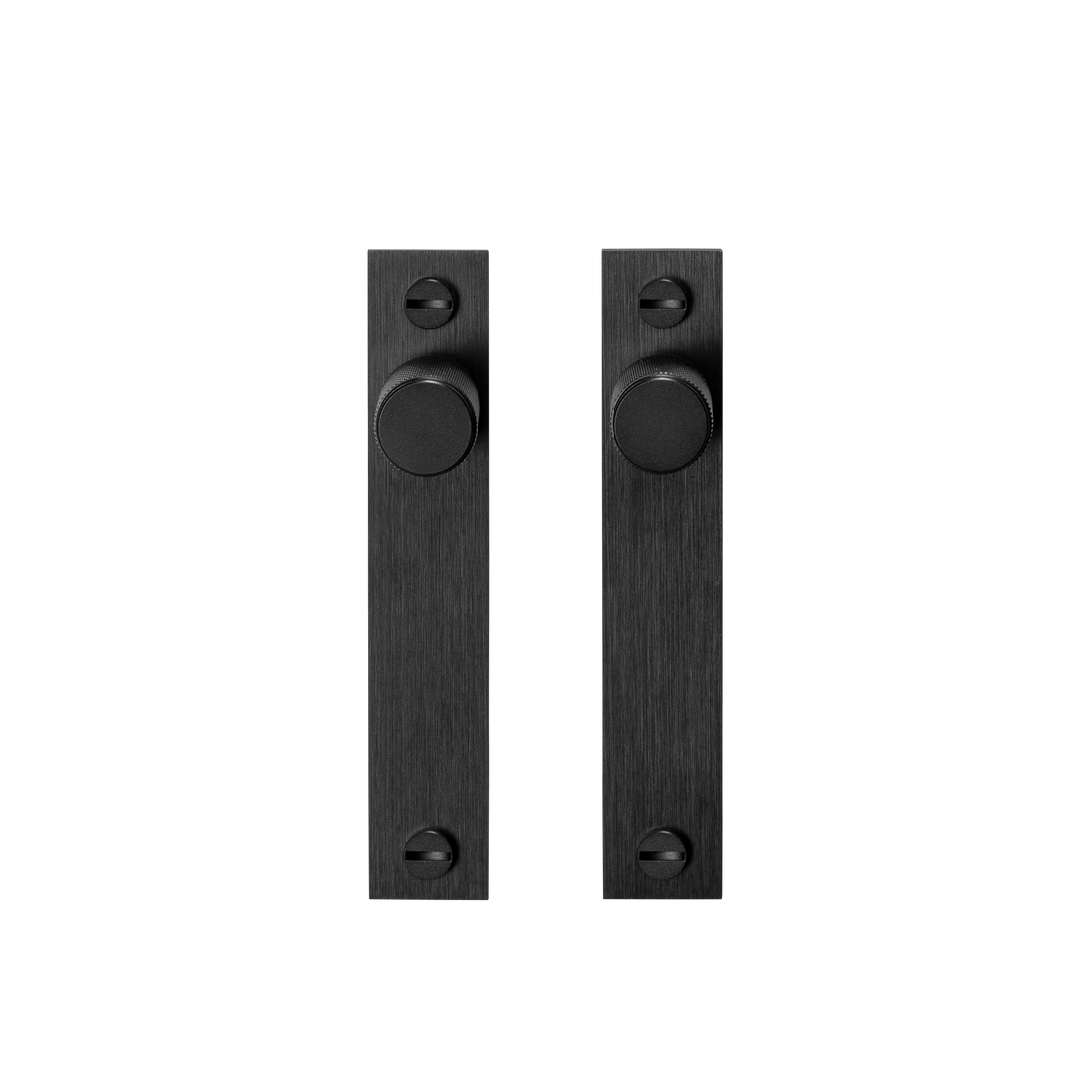 Furniture knob plate cross - black