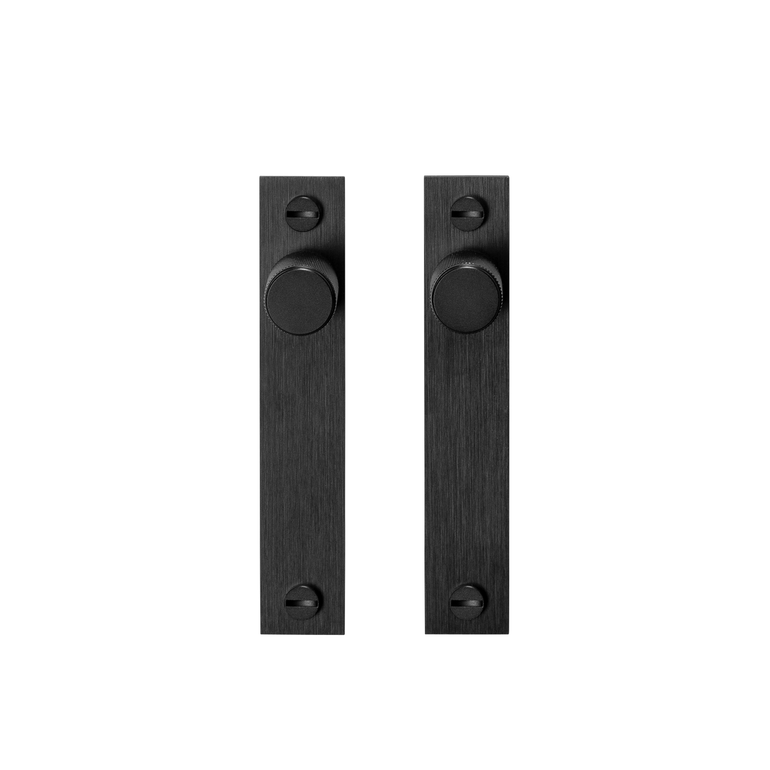 Furniture knob plate cross - black