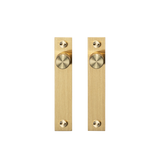 Furniture knob plate cross - brass