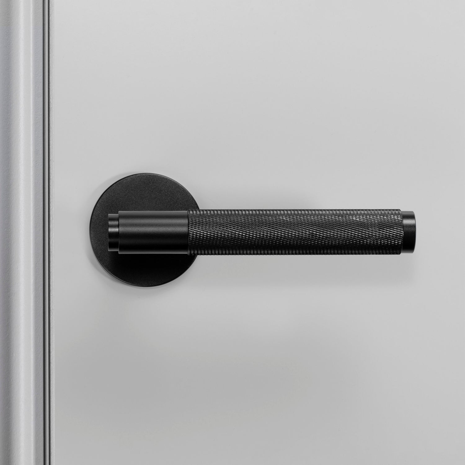 FIXED DOOR HANDLE / SINGLE-SIDED / CROSS / BLACK