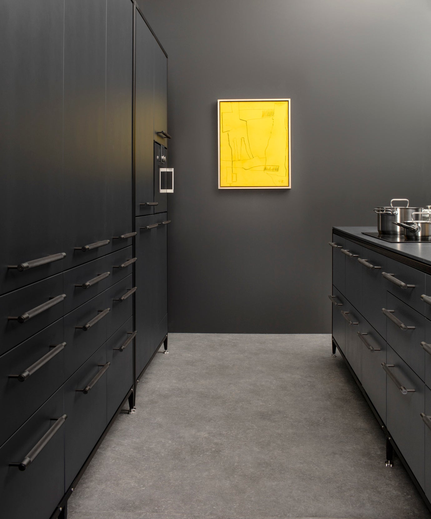 Buster & Punch Tall unit and kitchen island in off black