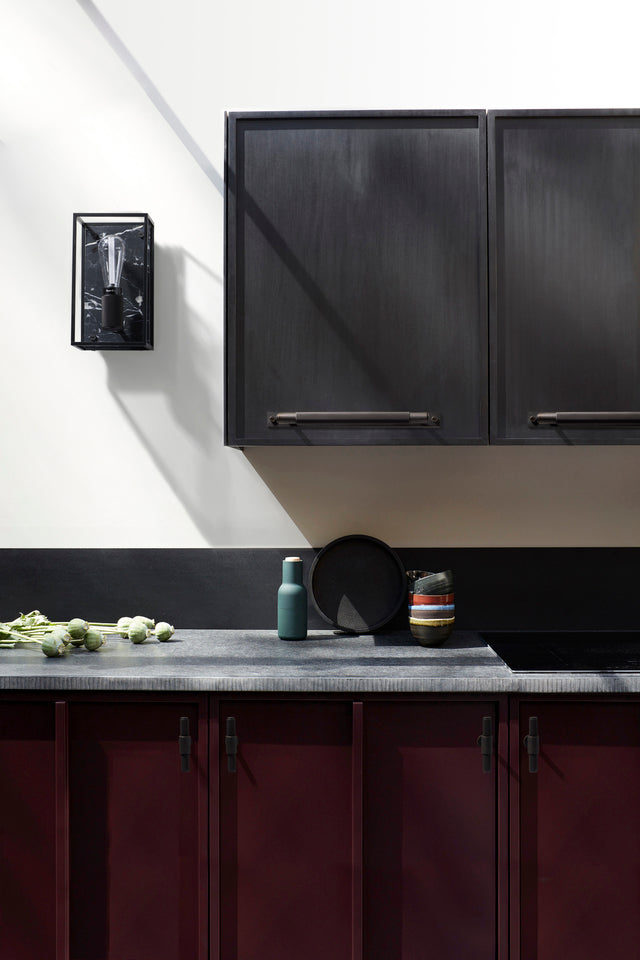 Buster &amp; Punch Caged wall black marble light in kitchen