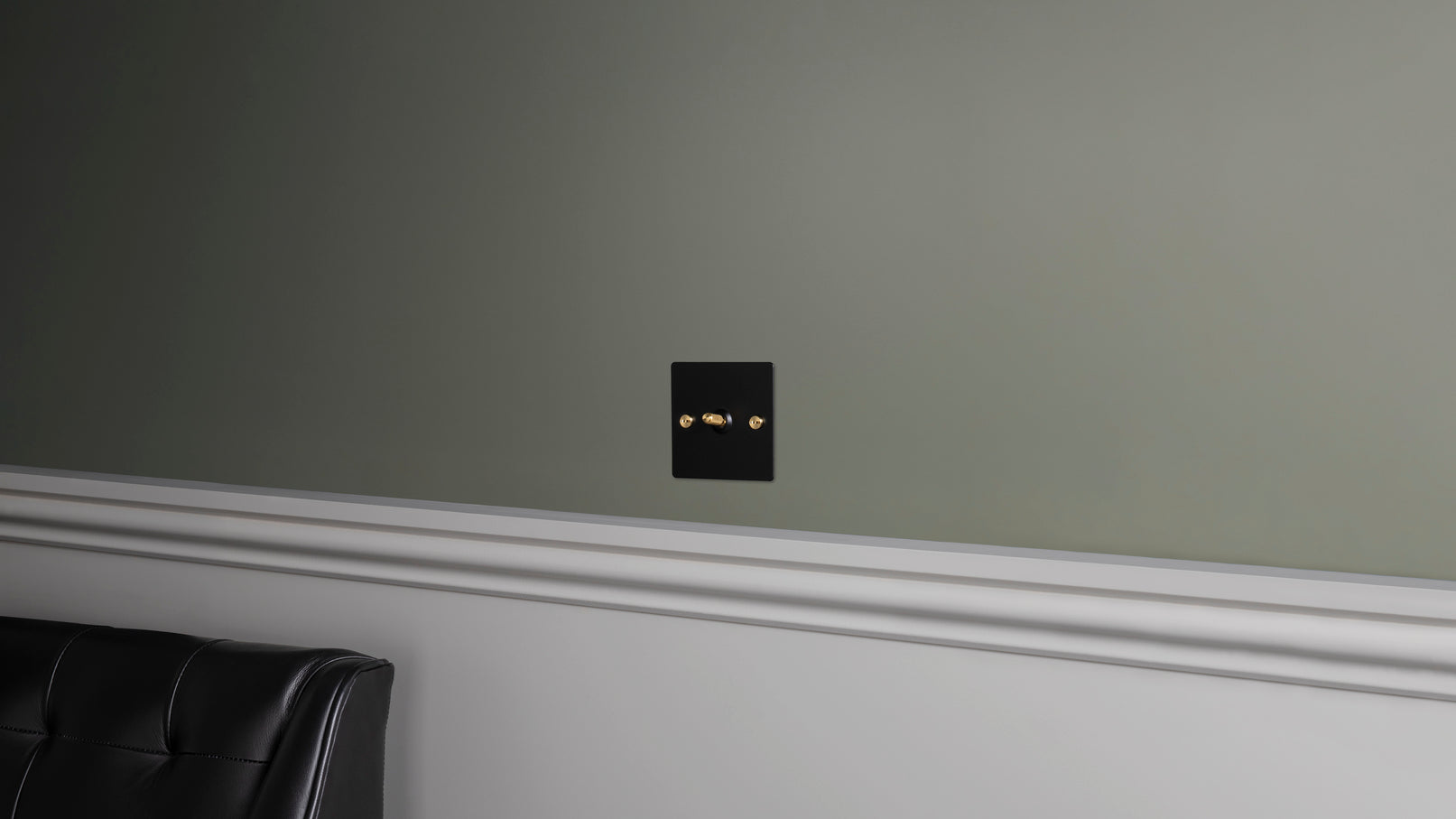 Buster & Punch switches, black plate and brass finish