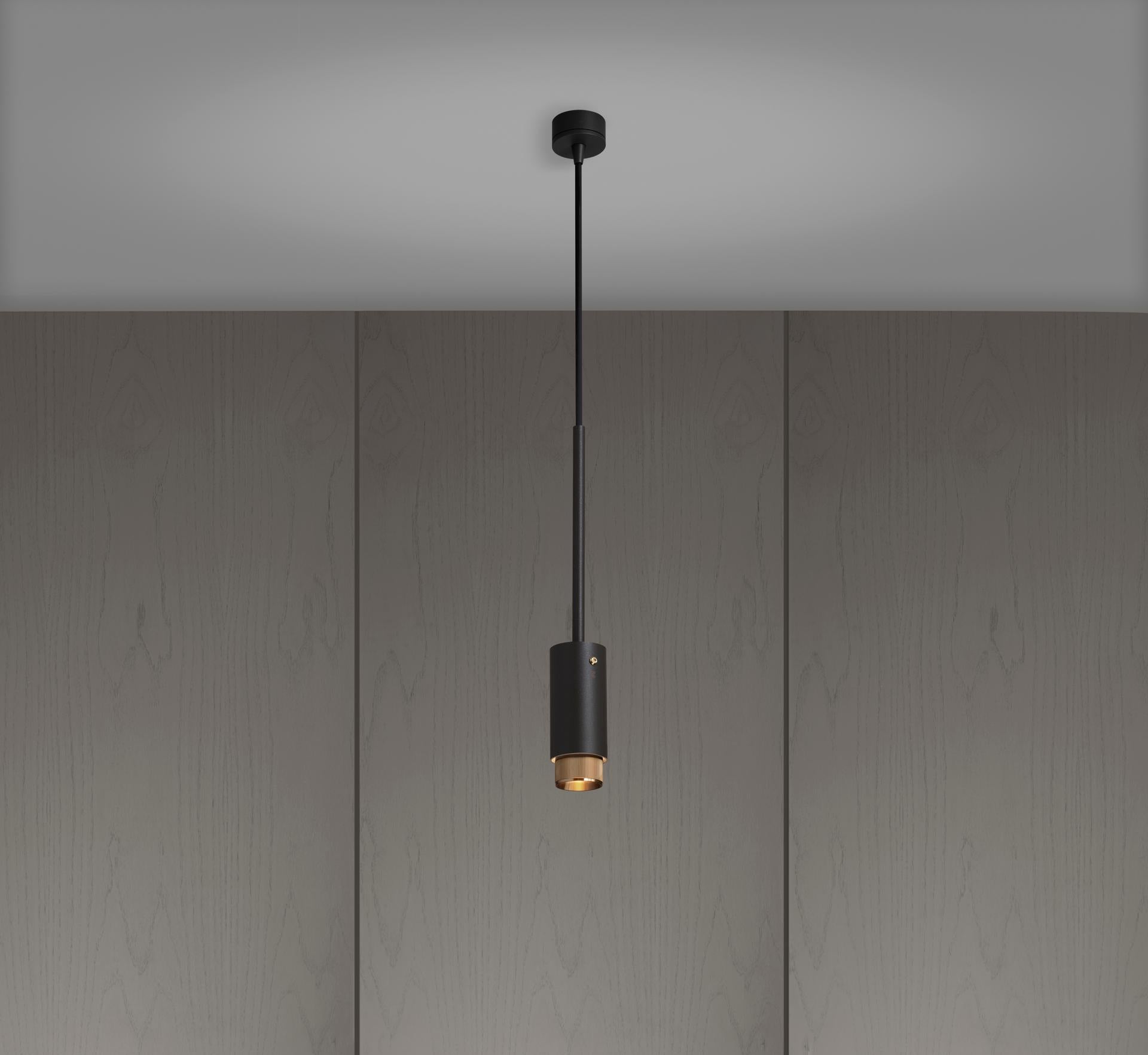 EXHAUST PENDANT / CROSS / GRAPHITE / BRASS