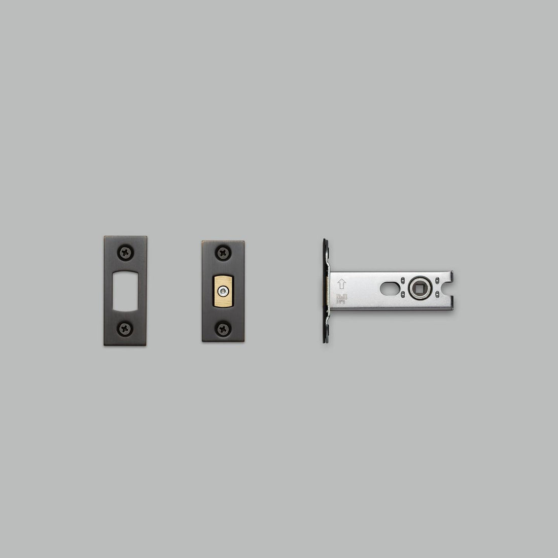 DEADBOLT LATCH / VRIDELÅS / 57MM / GUN METAL