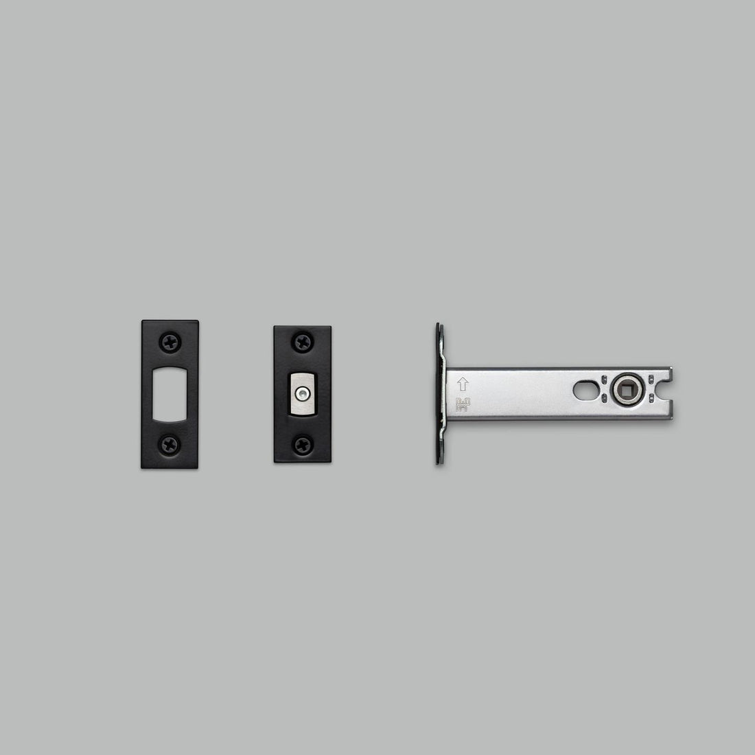 DEADBOLT LATCH / VRIDELÅS / 82MM / SORT