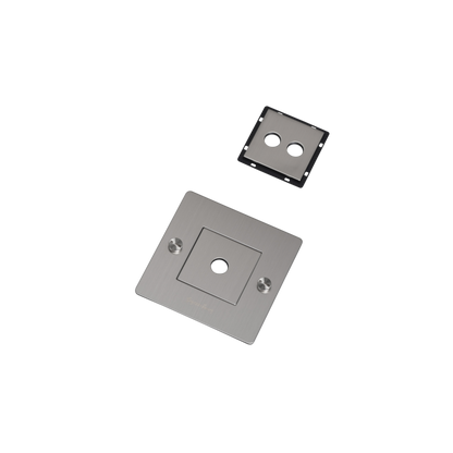 1G wall plate / With infills / Steel