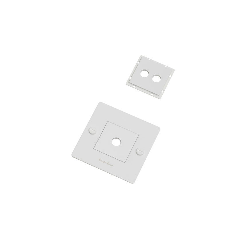 1G wall plate / With infills / White