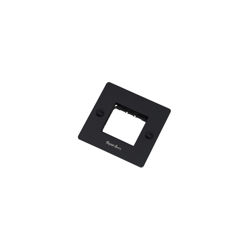 1G-frontplade / Uden infills / Sort