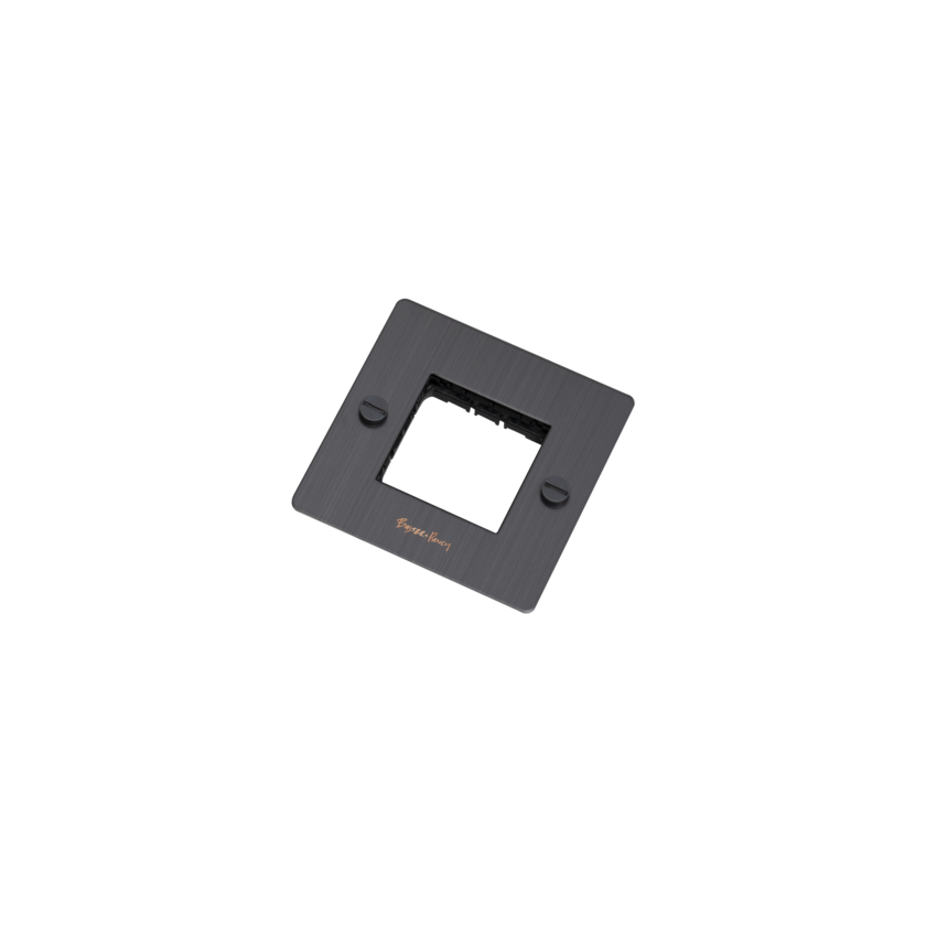 1G-frontplade / Uden infills / Smoked bronze